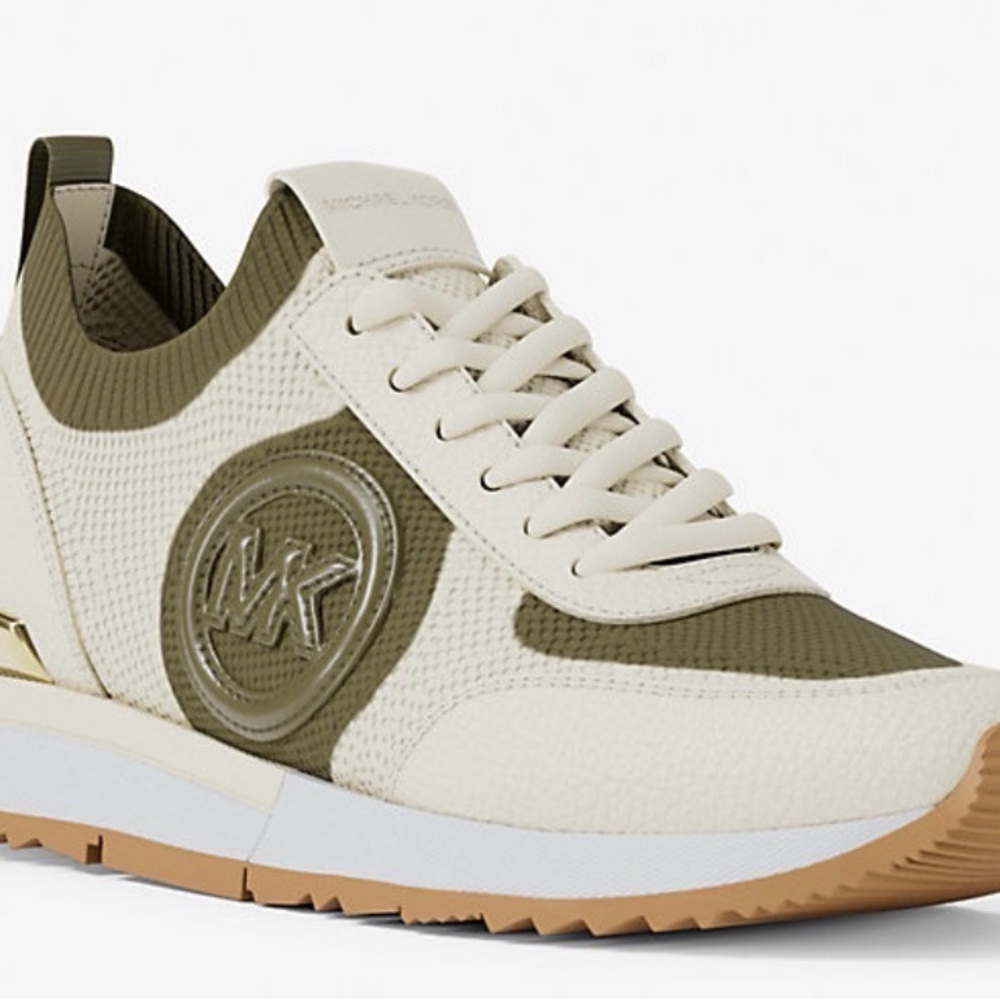 Michael Kors Men's Olive and Cream Sneakers